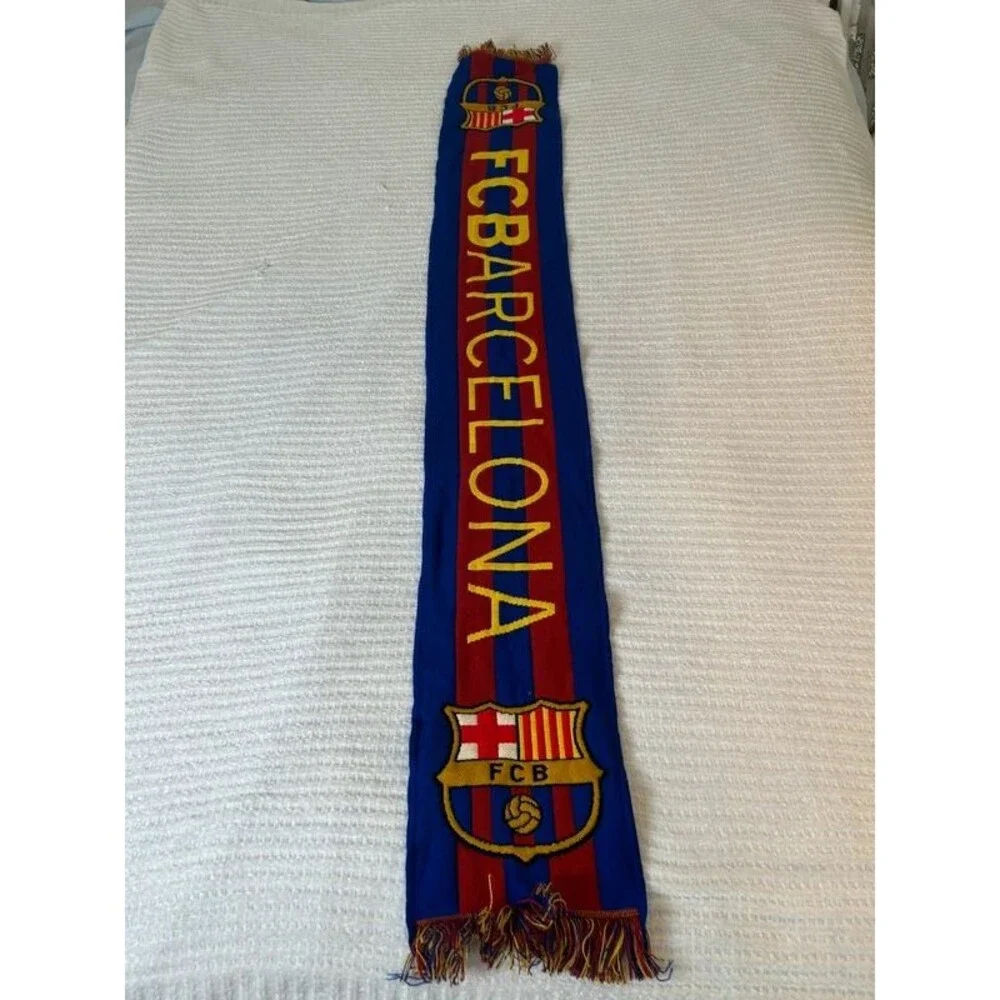 FC Barcelona Scarf Official Soccer Banner Fan FCB Barca Spain